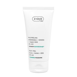 Ziaja Pro Multi-Peel Exfoliating Treatment with Silica, Papain & AHA 200ml - Pore Cleansing, Skin Smoothing & Texture Refining