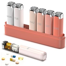 Weekly Pill Organizer 3 Times A Day, 7 Day Travel Pill Box, Pink | Pill Organizer 3X a Day for Women, Compact And Portable, Detachable Daily Compartme