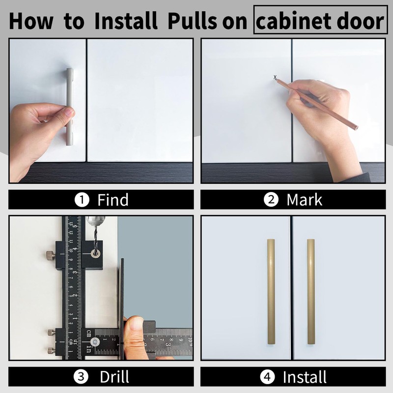 King&Charles Cabinet Hardware Jig, Aluminum Alloy Cabinet Handle Jig with