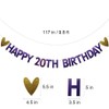 Happy 30th Birthday Banner, Pre-Strung, Purple Glitter Paper Garlands Banner