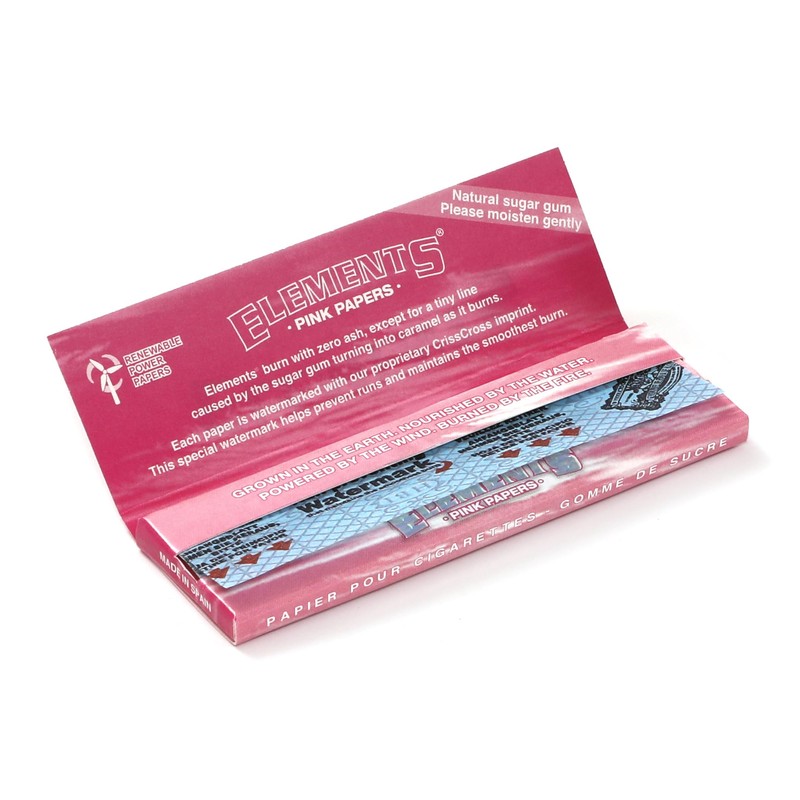Elements PINK size 1 1/4 rolling paper - 10 booklets