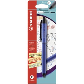 Retractable Rollerball Pen - STABILO PALETTE Pack of 1 - Blue
