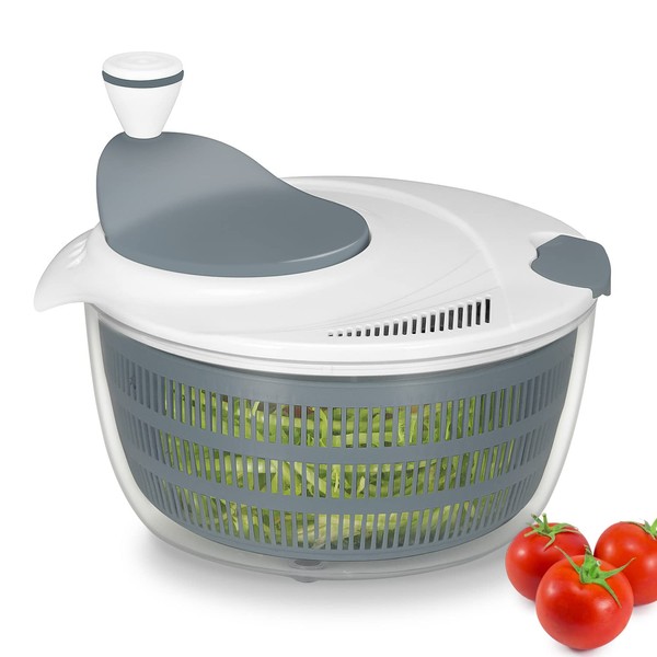 Ourokhome Salad Spinner Lettuce Dryer, Rotary Veggie Washer with Compact