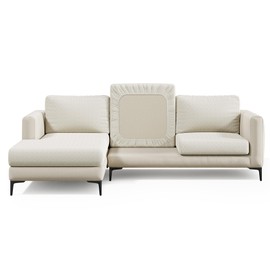 Nolan Interior Magic Sofa Cover - Classic Jacquard Back Couch Cover - Small, Jade White - Pet Proof, Easy Install, Stretchy Slipcover