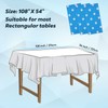 1 Piece Blue Polka Dot Tablecloth, Disposable Plastic Tablecloth, Waterproof,