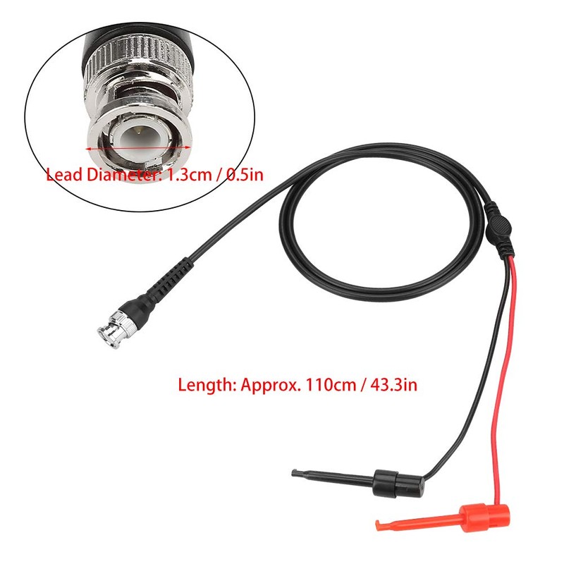 Signal Generator Cable,2Pcs BNC to Dual Coaxial Cable,Testing Hook Probe