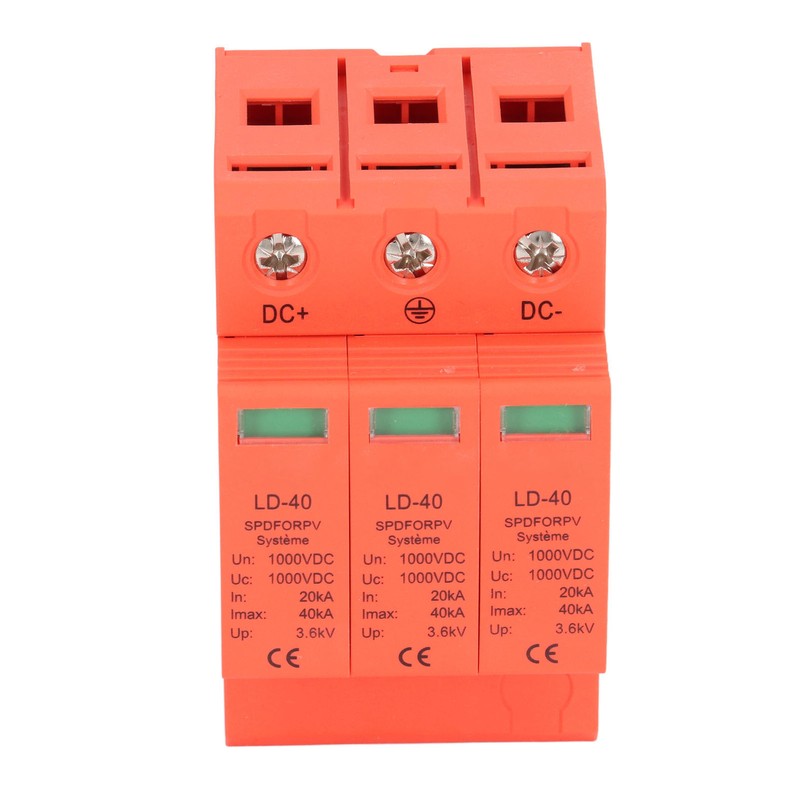 DC Surge Protector 3P DC Voltage Surge Arrester Photovoltaic Lightning