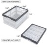 Esdiplot 4-Pack Plastic Collapsible Crates, 15 L Stackable Plastic Folding