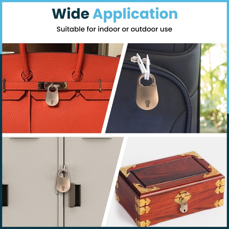 SDTC Tech 2pcs Mini Antique Padlock Retro Vintage Style Bear