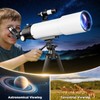 Telescope for Adults Kids High Powered: 90mm Astronomical Portable Refracting