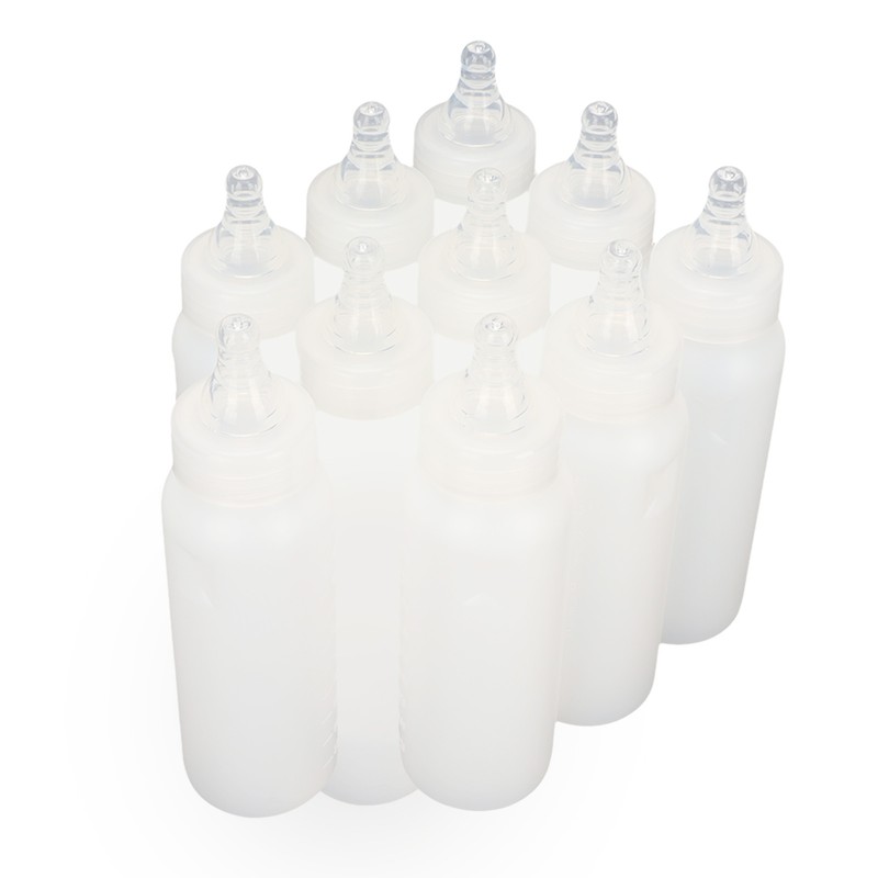 10pcs Small Animal Feeding Bottle Soft Silicone Nipple Thickened Pet