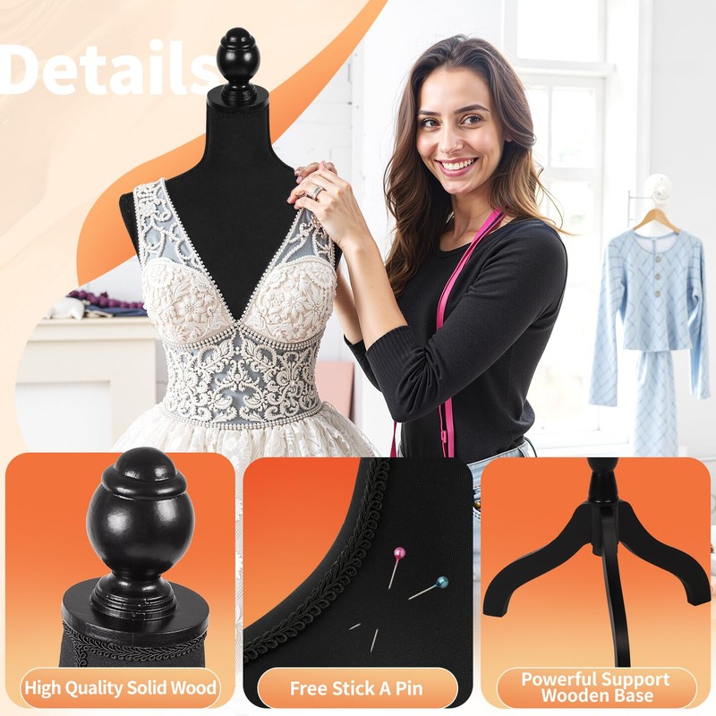 FDW Manikin 60”-67”Height Adjustable Female Dress Model Display Torso Body