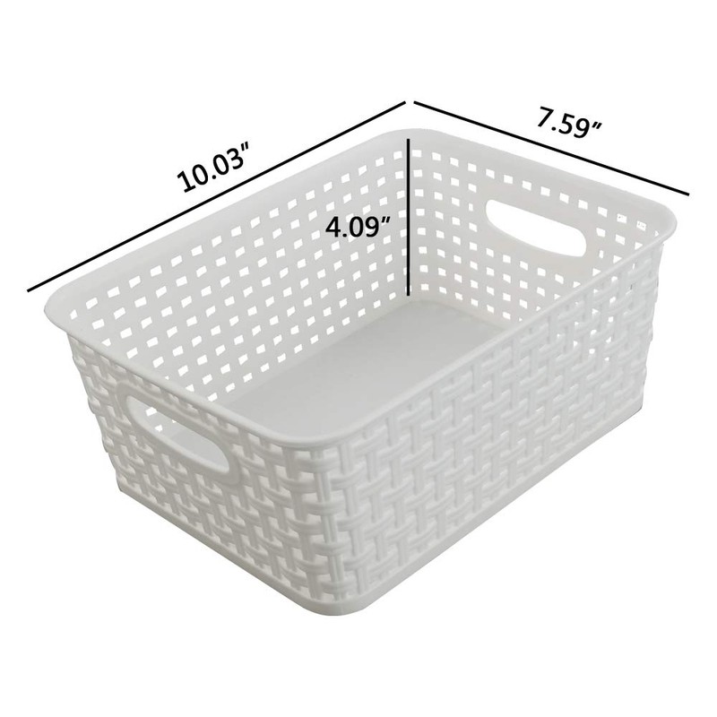 Ucake Plastic Kitchen Basket, Small Woven Storage Baskets, 6 Packs