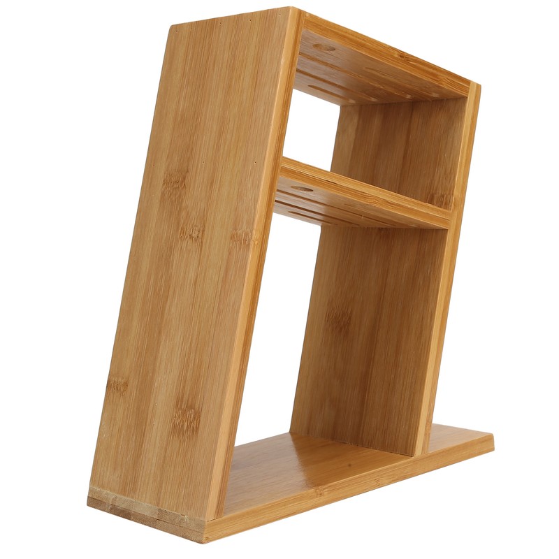 Bamboo Knife Holder Inclined Kitchen Knife Holder Multifunctional Bamboo Rack