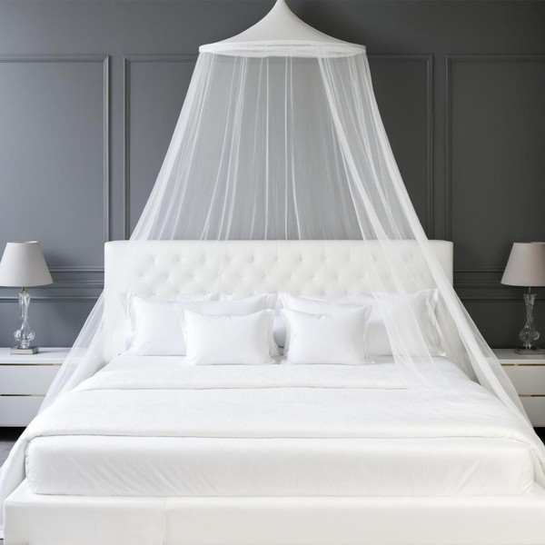 JISRKP Mosquito Net for Bed, White Mosquito Net Travel, Mosquito