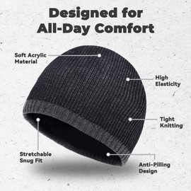 HADM Oversize XXL Men Beanie Hat for Big Heads 23.5"-25.5" Skull Cap Jesse Pinkman Hat Warm Large Knit Warm Stocking Hats