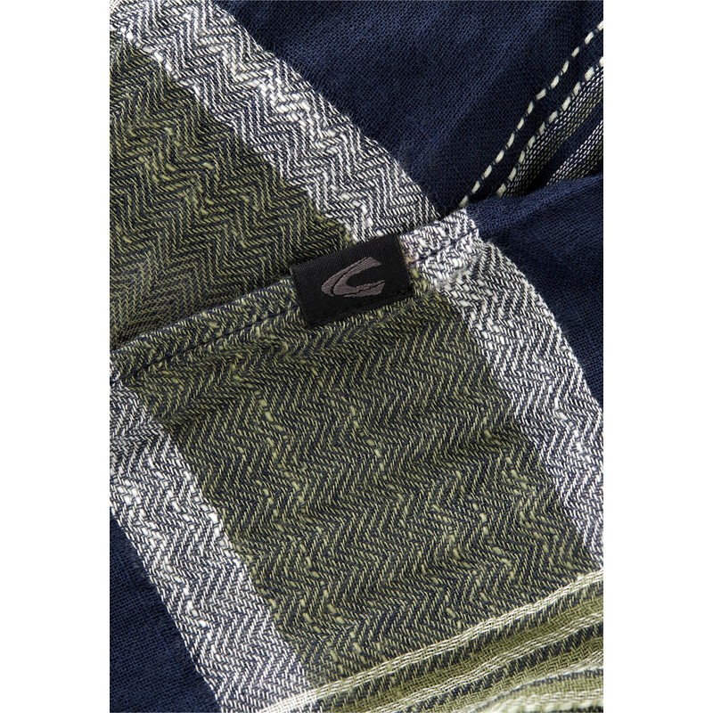 camel active Men's Organic Cotton Scarves, dark green, Unit size