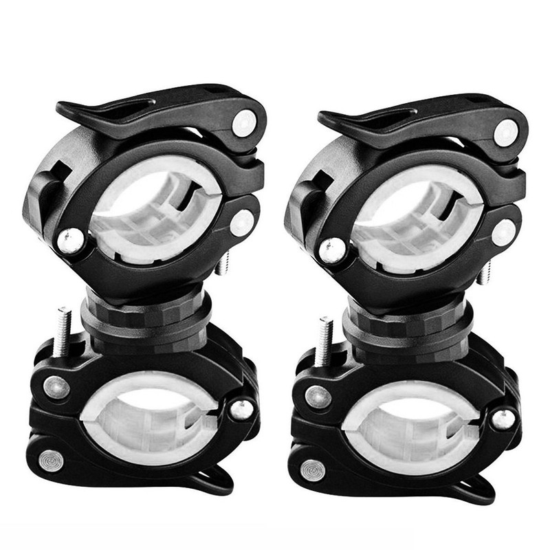 [2 Pack] Vonpri Flashlight Holder, Mount Bicycle Mounting Bracket Flashlight
