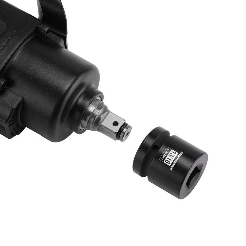 MIXPOWER 1"Drive 13/16" Square Socket, CR-MO, 4-Point, SAE, Black Phosphate