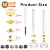 50Sets Snaps Button Kit, Leather Snaps Fasteners, Metal Button Press