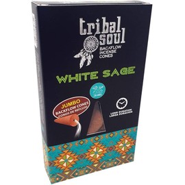 Tribal Soul Incense Cones Backflow - Pack of 10 Cones (White Sage)