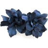 Double Navy Blue Silk Flower Apple Blossom Hair Comb