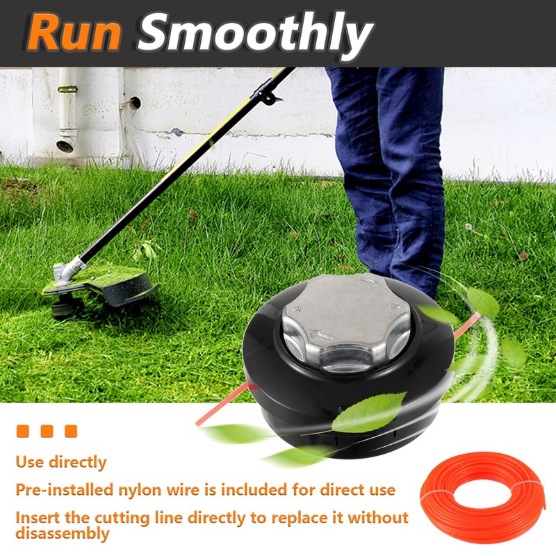 HUAREW M10 x 1.25 Left Line Head for Brush Cutter