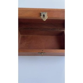 6-1/4" Wood Box with Vintage Coney Island Jockey Club Advertisement