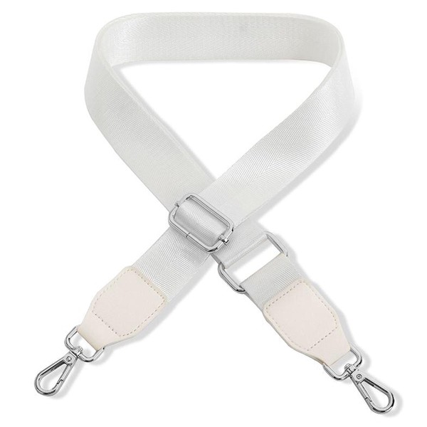 Shoulder Strap for Handbag Laptop Bag – White [Metal Colour: