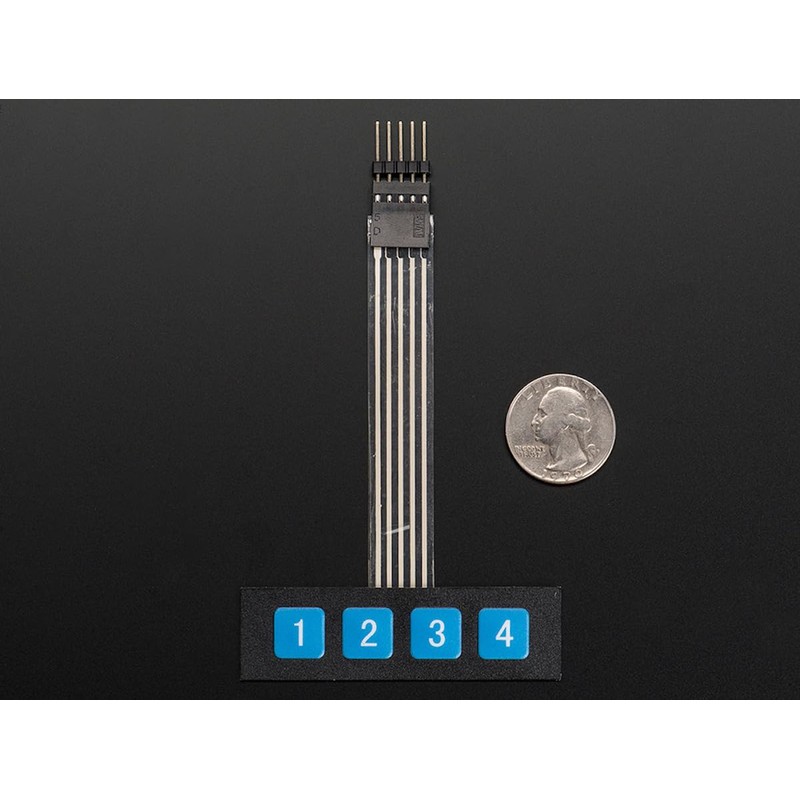 Adafruit Membrane 1x4 Keypad + Extras [ADA1332]