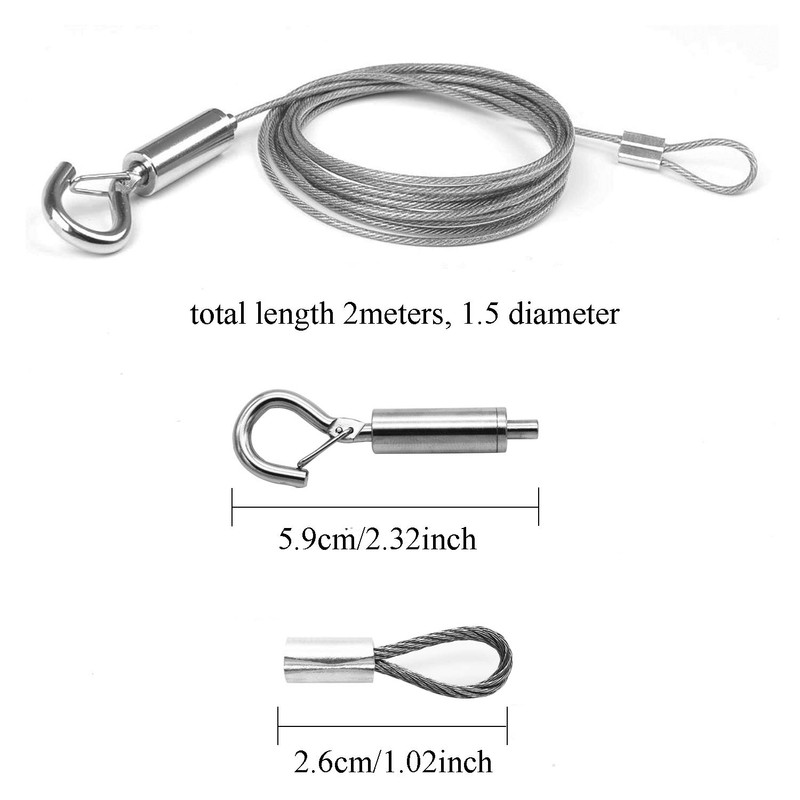 ZKSM Picture Hanging Wire 2 Packs Adjustable Stainless Steel Wire