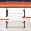 HARDJULAN 2-Tier Square Shelf Bracket, 26-3/8" Height, Wall/Ceiling Mount Storage