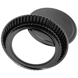 Stellar SB79 Non-Stick 8" Flan Tin with Fluted Sides and Loose Base, Dishwasher Safe 20cm x 3.5cm - 5 Year Non-Stick Guarantee