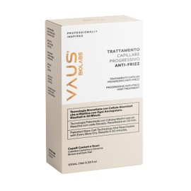 VAUS® Anti-Frizz Haarpflege – Vegane Haarmaske gegen Frizz mit Stammzellen – Pflege für trockenes Haar – Frizz Kontrolle – glättet krauses Haar – Für dunkles & braunes Haar