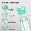 More Water Bottle With Straw, Motivational Time Markings 900ml -