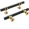 SYZOW 10 Pack Black Cabinet Pulls 96mm Black Kitchen Handles