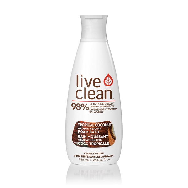 Live Clean Tropical Coconut Aromatherapy Foam Bath, 750 ml