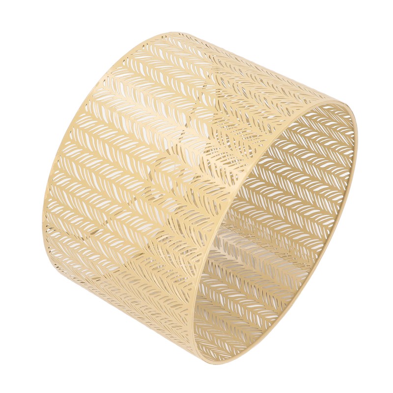 Drum Lamp Shade E27 E14 Clip Fir Leaf Shape Hollow