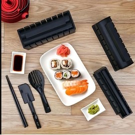 THP DEALS Sushi Making Kit Sushi Maker 12 Pcs Plastic Premium Set Sushi Tool Set Sushi Rice Roll Mold Shapes, DIY Sushi Roller Tool for Home Beginners