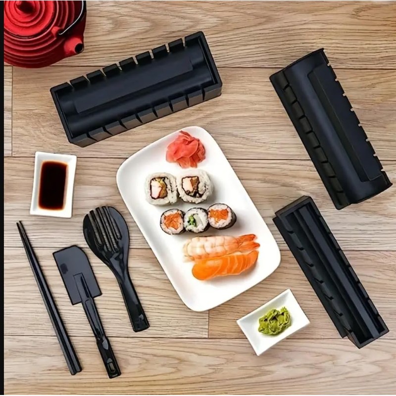 THP DEALS Sushi Making Kit Sushi Maker 12 Pcs Plastic