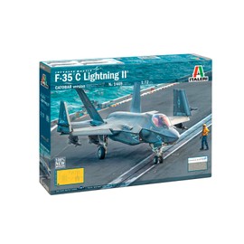 Italeri 1469 1:72 F-35C Lightning II Model Building Kit, Stand Model Building, Crafts, Hobby, Gluing, Plastic Kit, Detailed Military Kit
