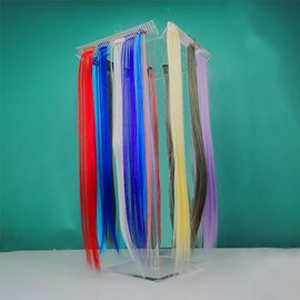 Acrylic Hair Extension Stand, Professional Transparent Braiding Stand, Hair Extension Separator, Professional Wig Styling Tool for Hairdressing Salon at Home