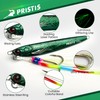 Pristis 2.1 oz Fishing Rigged Jigs, Saltwater Fast Pitch Jigging,