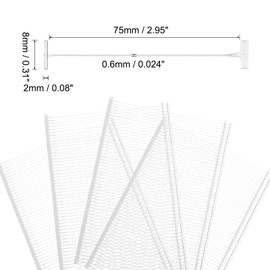 QUARKZMAN 3000 Stück Standard-Tagging-Gerätebefesti75mm Tagging-Barbs Pins PP-Tag für Preisauszeichnungspistole, Kleidungsetikettenbefestifür Kleidungstaschenstoff, klar