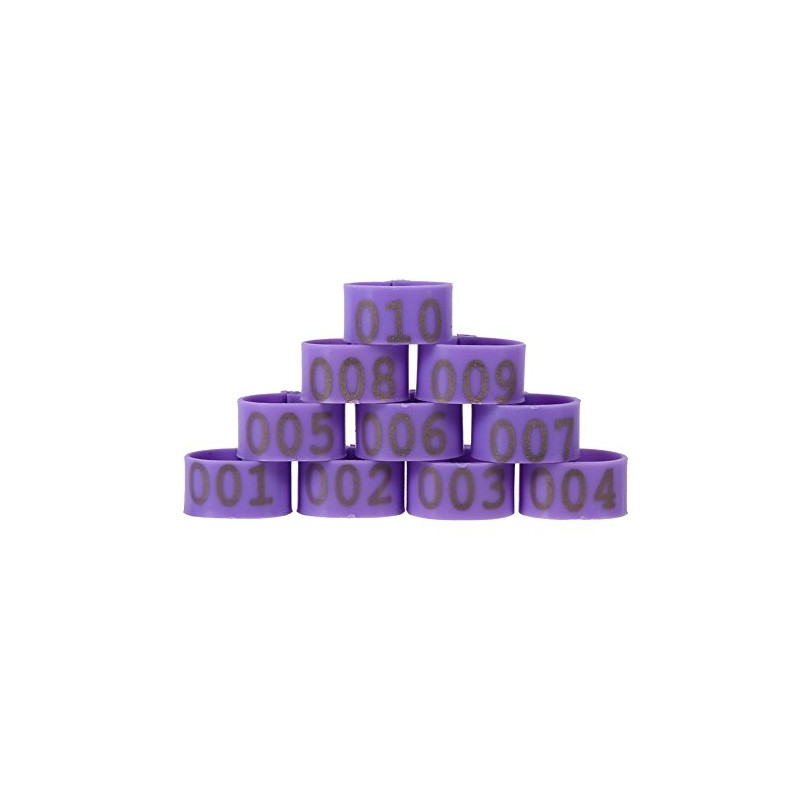 100pcs/bag 16mm 001-100 Numbered Plastic Rings for Poultry, Chickens, Ducks,