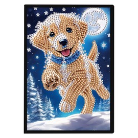 SHEGZHUC 14,5 x 21 cm Diamond Painting Notebook A5 Blank Diamant Painting Notebook Diamond Painting Taccuino Diamond Painting Strass Special Pietre Speciali Diario Ragazze Regali (Cani Labrador)