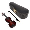 Wooden Miniature Violin with Stand Bow and Case Mini Musical