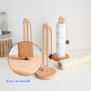 Wooden Kitchen Roll Holder Free Standing, Beech Wood Paper Towel