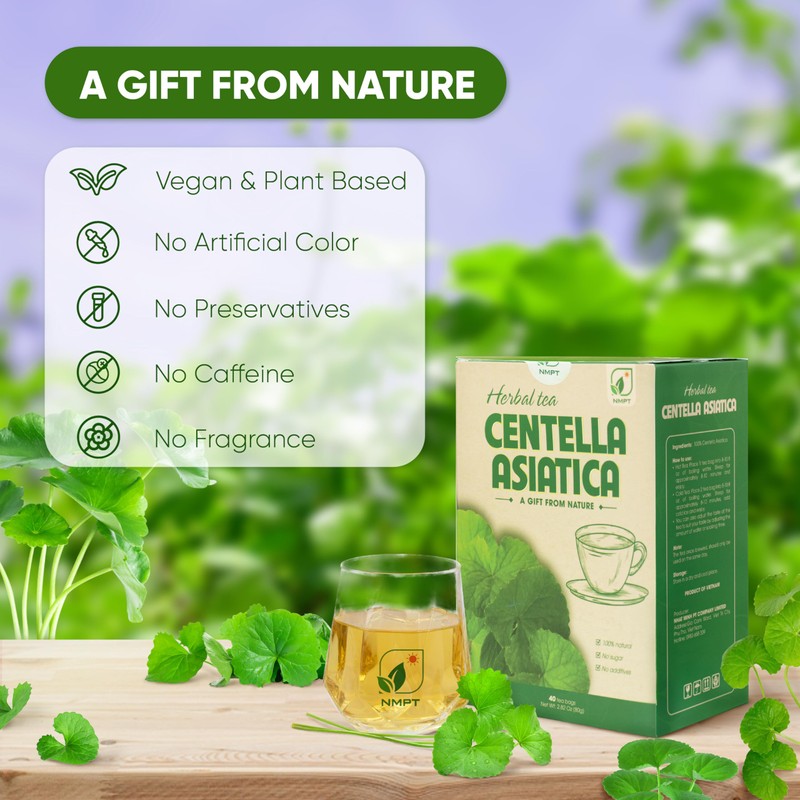 NMPT Centella Asiatica Leaf Tea, 100% Hand Pick, Organic Herbal