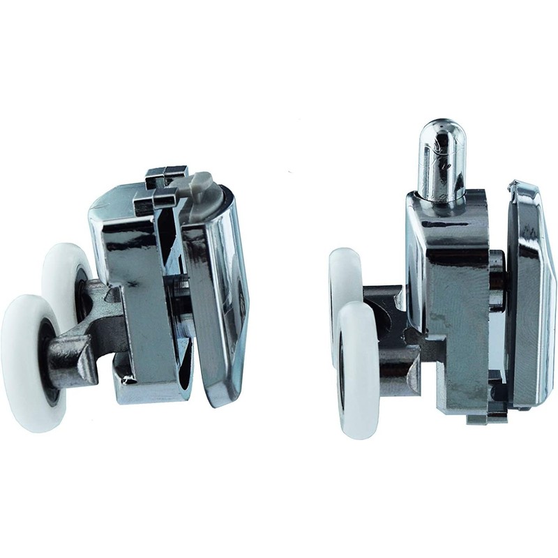 Set of 4 Chrome Plated Shower Door Rollers 2 Upper